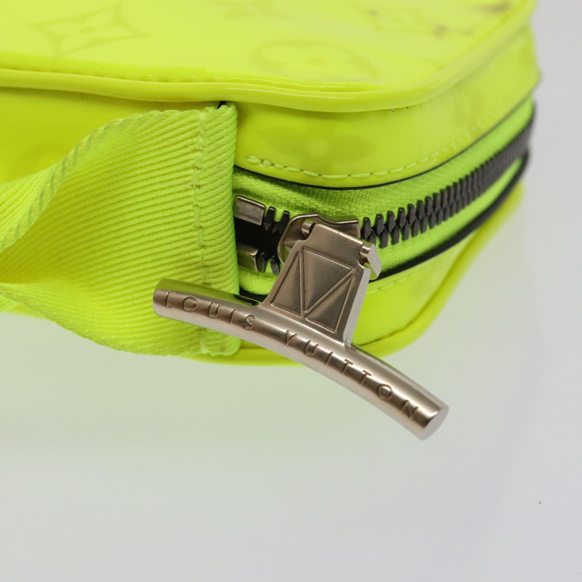 LOUIS VUITTON Travel Pouch Monogram Enamel Yellow LV 81068