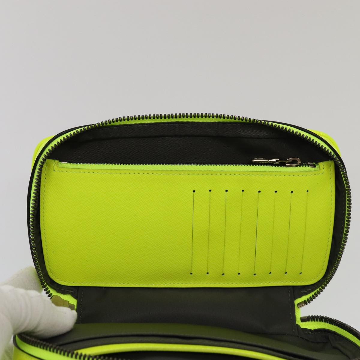 LOUIS VUITTON Travel Pouch Monogram Enamel Yellow LV 81068