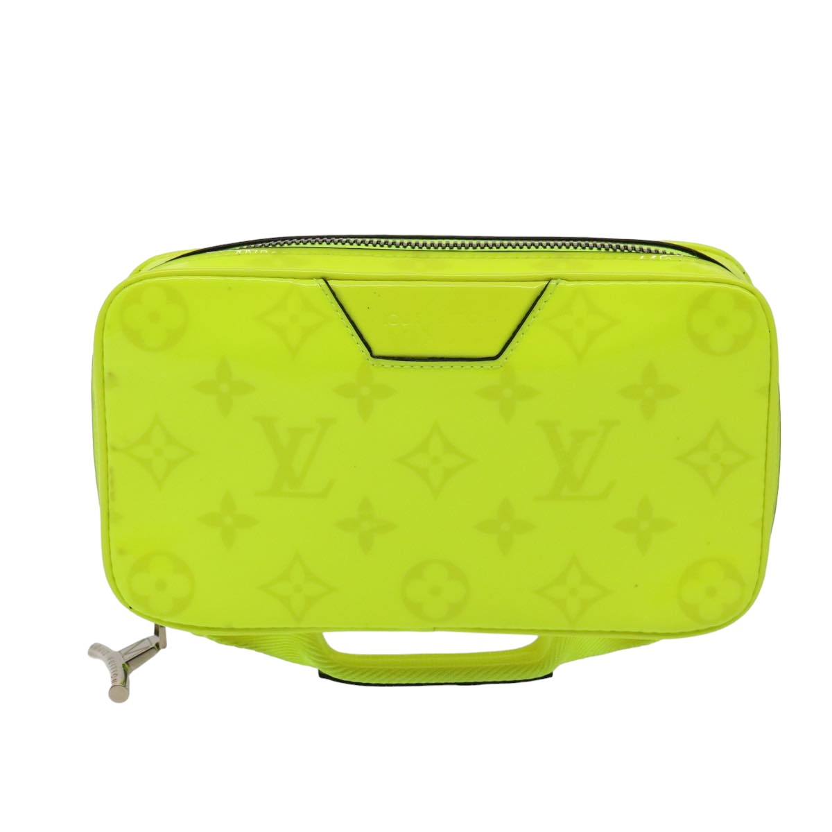 LOUIS VUITTON Travel Pouch Monogram Enamel Yellow LV 81068
