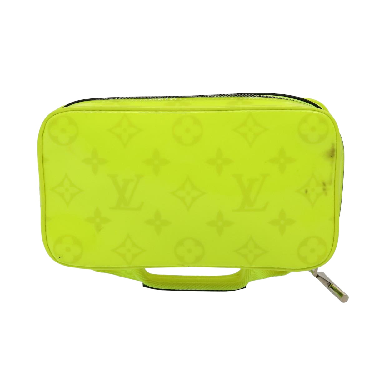 LOUIS VUITTON Travel Pouch Monogram Enamel Yellow LV 81068