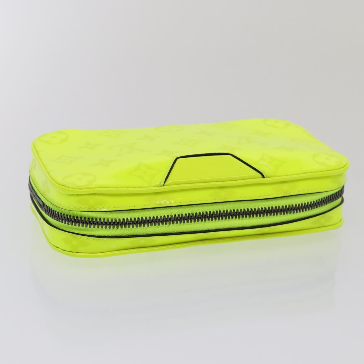 LOUIS VUITTON Travel Pouch Monogram Enamel Yellow LV 81068