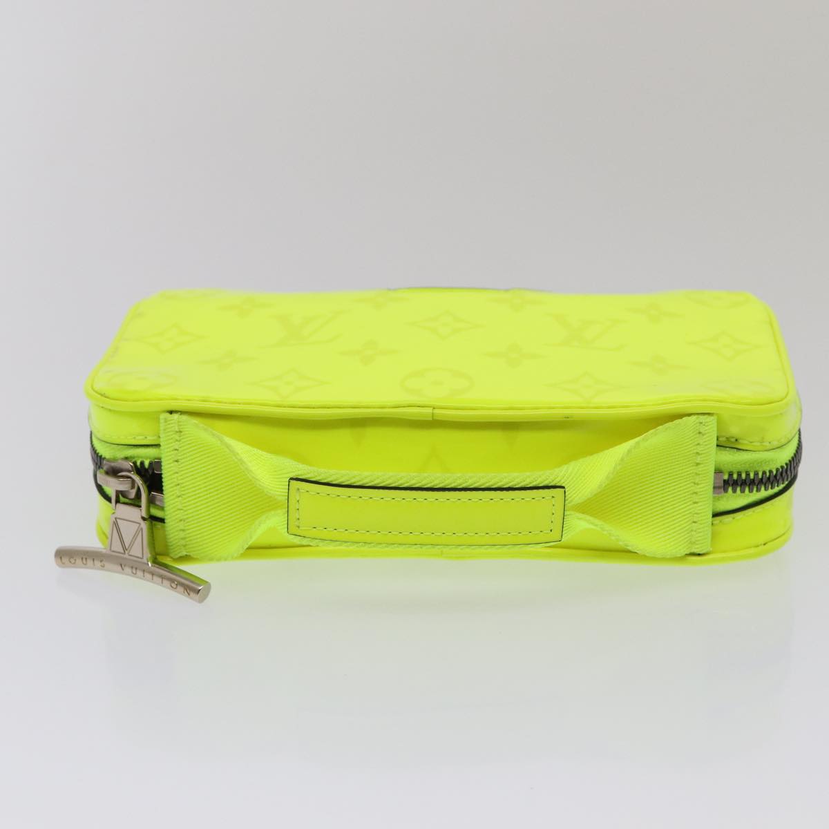 LOUIS VUITTON Travel Pouch Monogram Enamel Yellow LV 81068