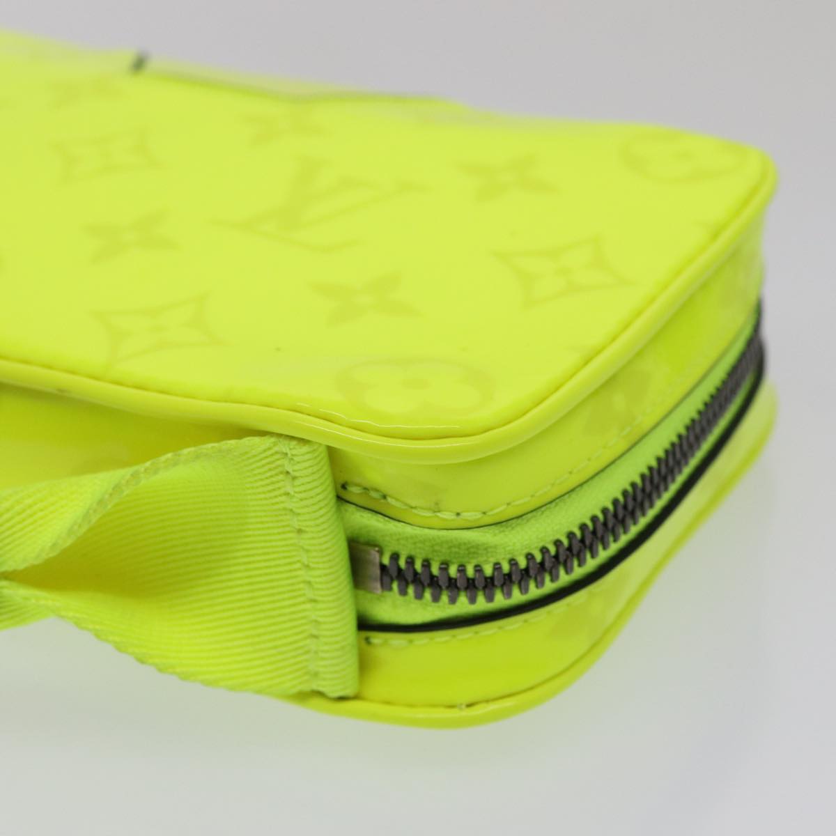 LOUIS VUITTON Travel Pouch Monogram Enamel Yellow LV 81068