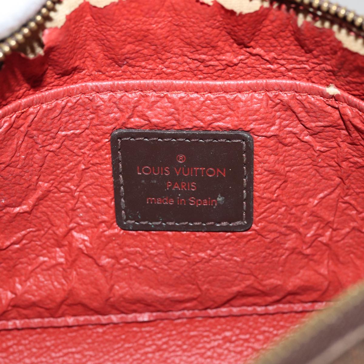 LOUIS VUITTON Damier Ebene Pochette Cosmetic PM Pouch N47516 LV 81069
