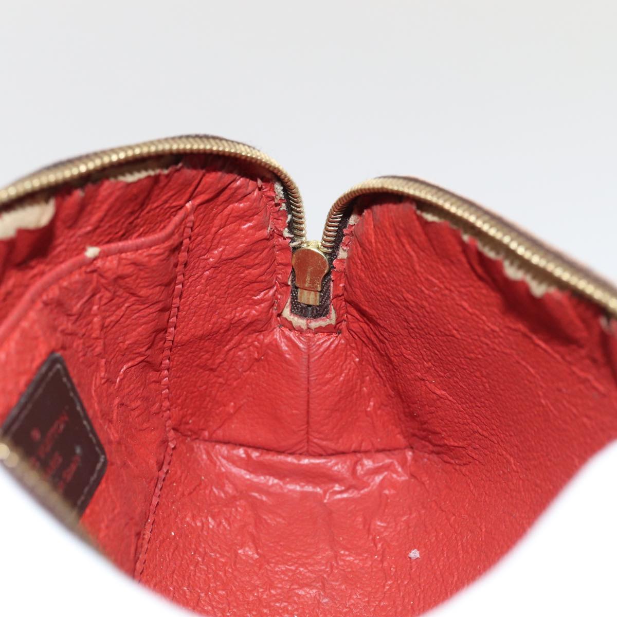 LOUIS VUITTON Damier Ebene Pochette Cosmetic PM Pouch N47516 LV 81069