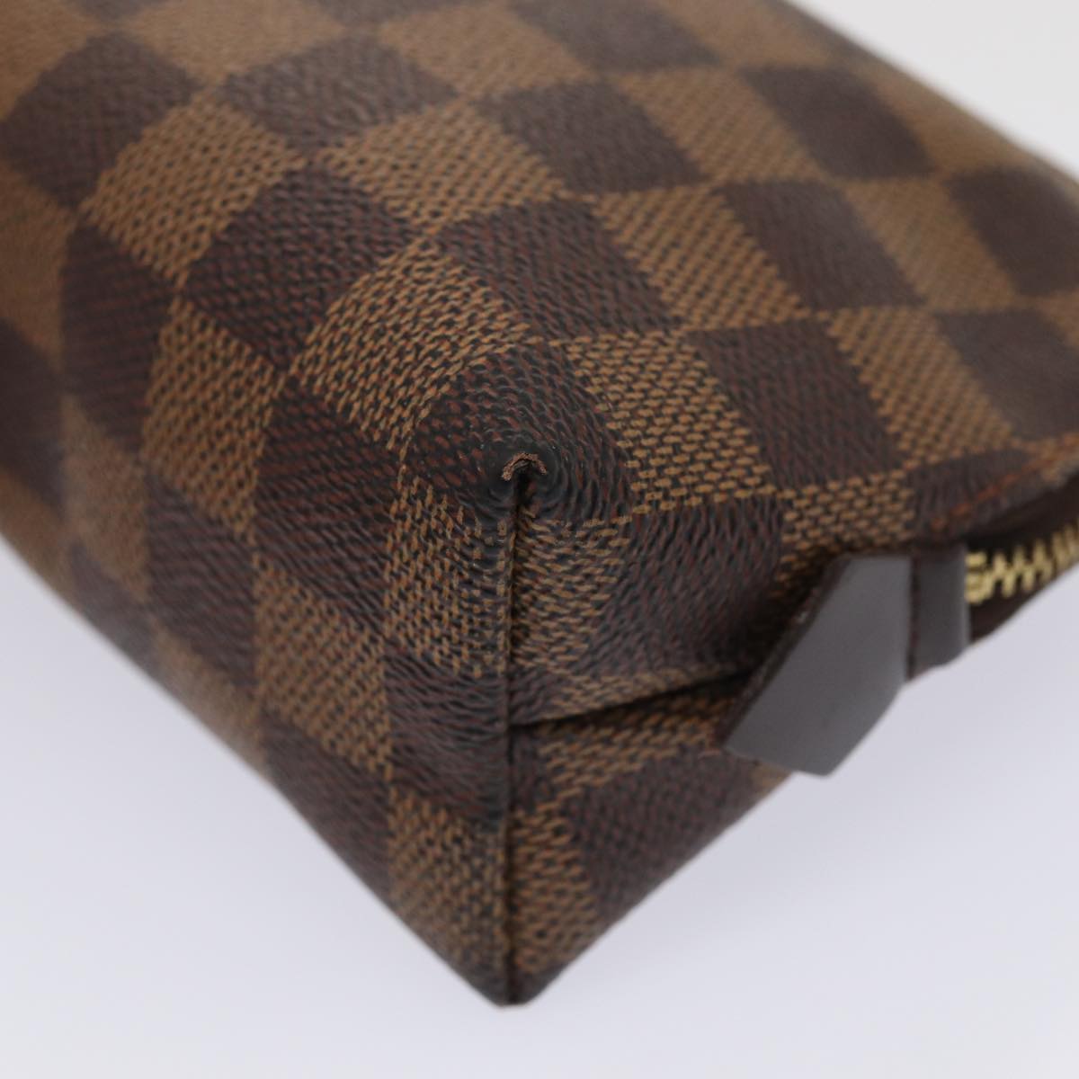 LOUIS VUITTON Damier Ebene Pochette Cosmetic PM Pouch N47516 LV 81069