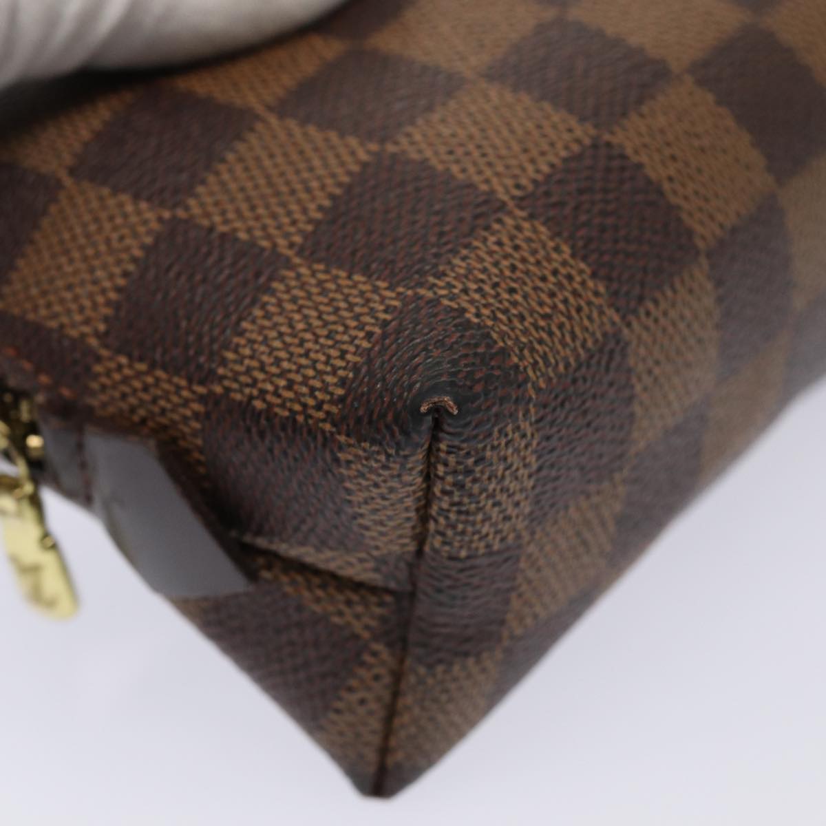 LOUIS VUITTON Damier Ebene Pochette Cosmetic PM Pouch N47516 LV 81069