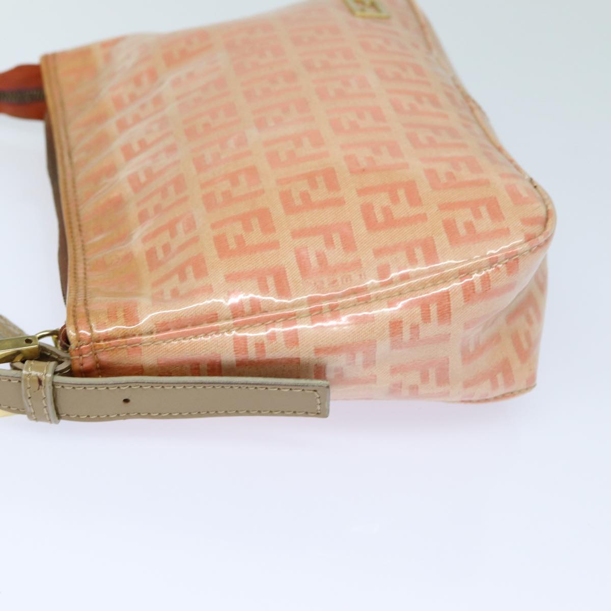 Luxury Fendi Zucchino Canvas Hand Bag Enamel Orange81071