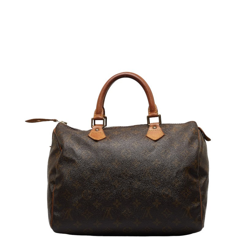 Louis Vuitton Monogram Speedyy 30 Handbag Mini Boston Bag M41526 Brown PVC Leather  Louis Vuitton