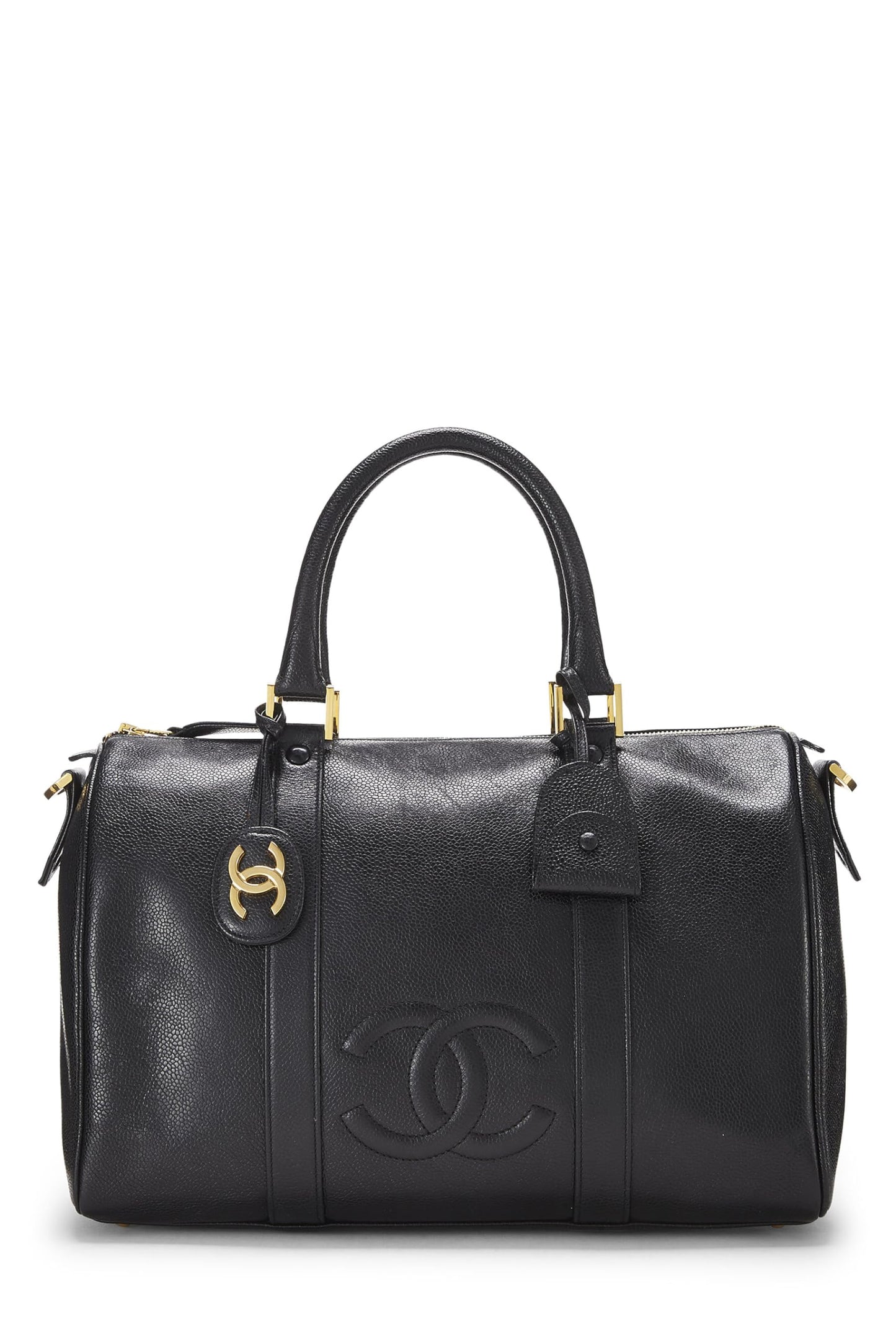 Chanel,  Black Caviar Boston Small, Black