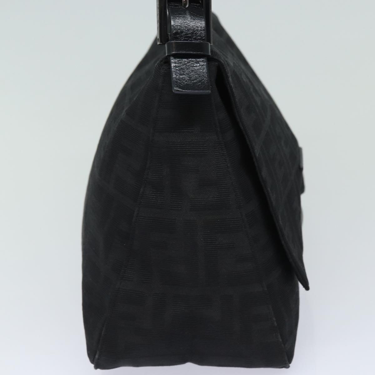 Luxury Fendi Zucca Canvas Mamma Baguette Shoulder Bag Black81190