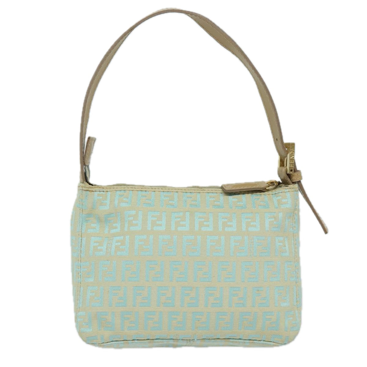 Luxury Fendi Zucchino Canvas Hand Bag Light Blue81191