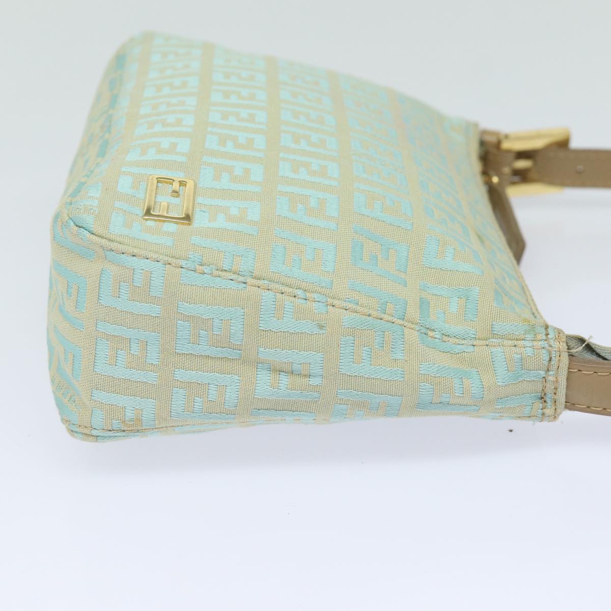 Luxury Fendi Zucchino Canvas Hand Bag Light Blue81191