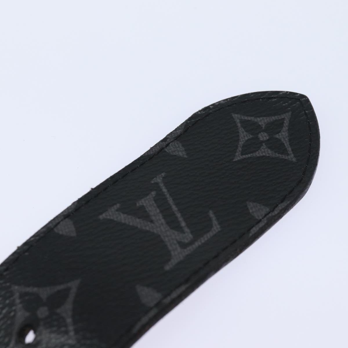 LOUIS VUITTON Monogram Eclipse Ceinture Reverso Belt 40.9"" M9044 LV 81229