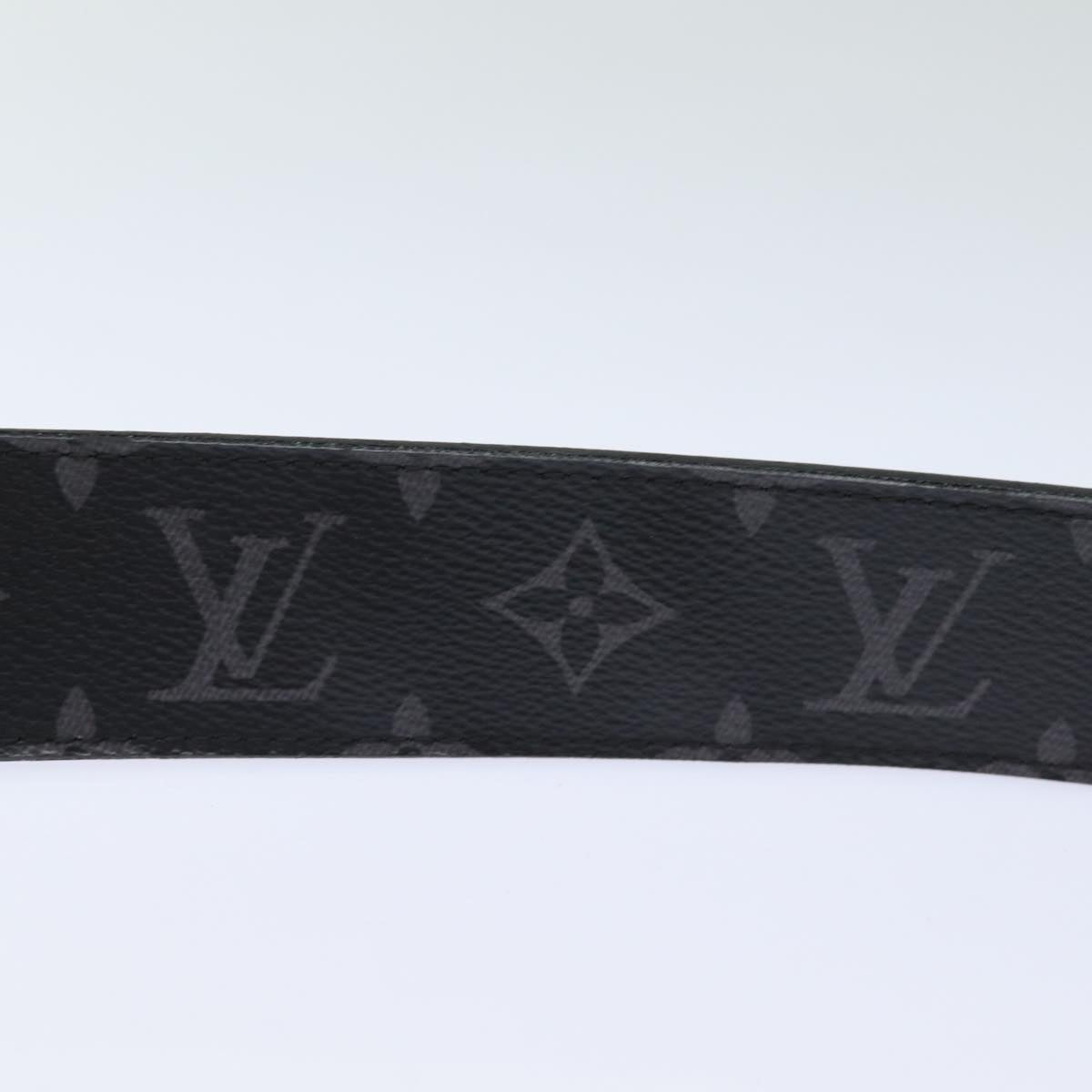 LOUIS VUITTON Monogram Eclipse Ceinture Reverso Belt 40.9"" M9044 LV 81229