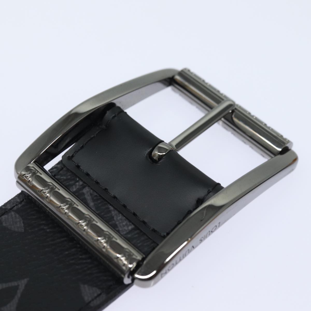 LOUIS VUITTON Monogram Eclipse Ceinture Reverso Belt 40.9"" M9044 LV 81229