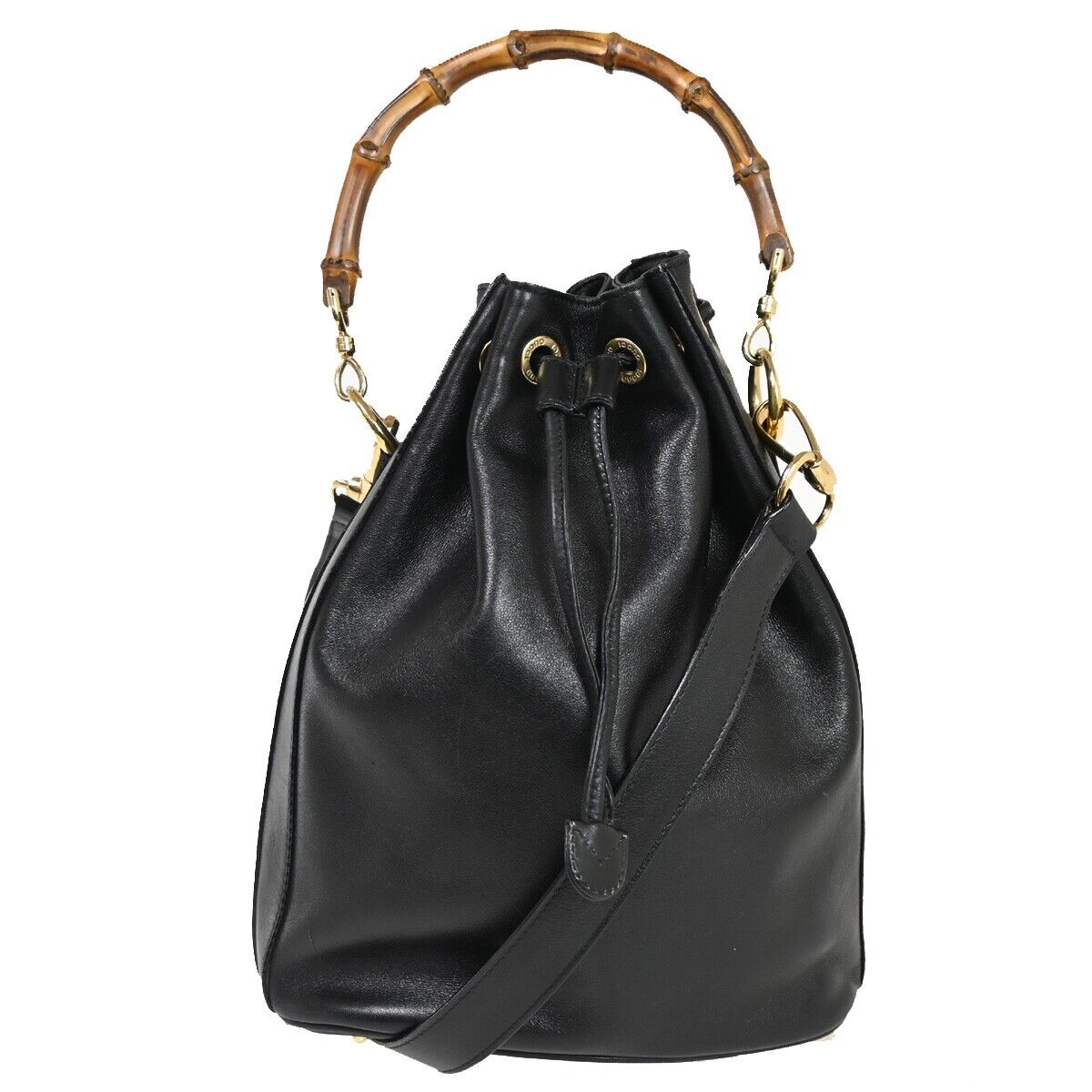 Gucci Bamboo  Leather Handbag ()