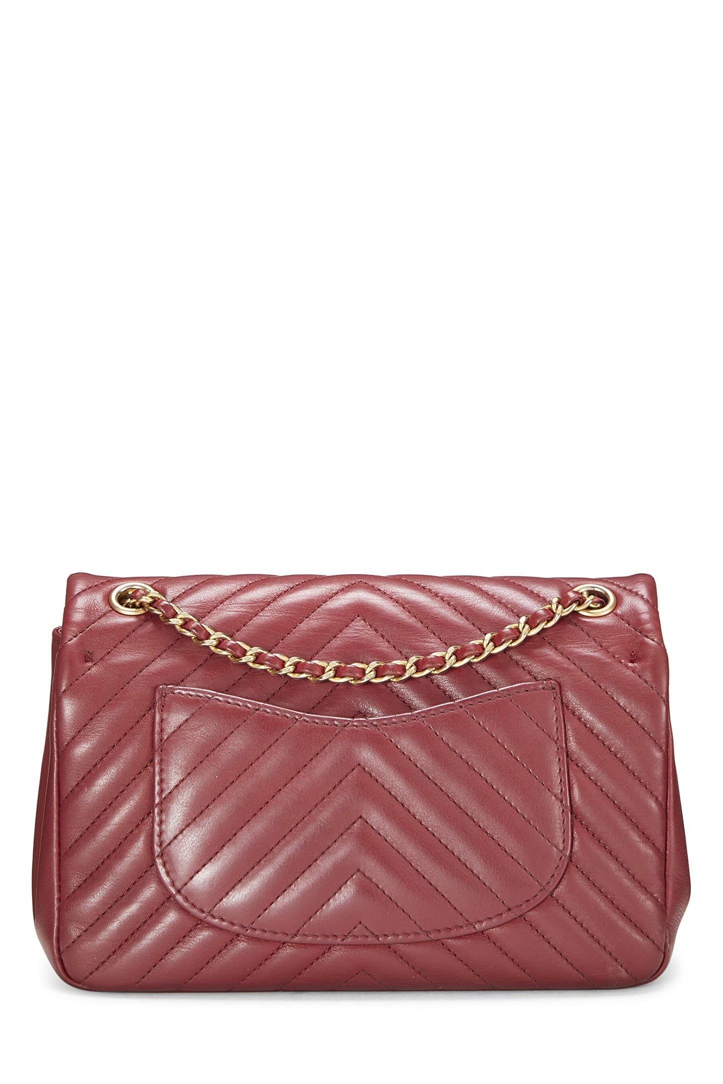 Chanel,  Paris-Cosmopolite Red Chevron Lambskin Rock the Corner Flap Bag Small, Red