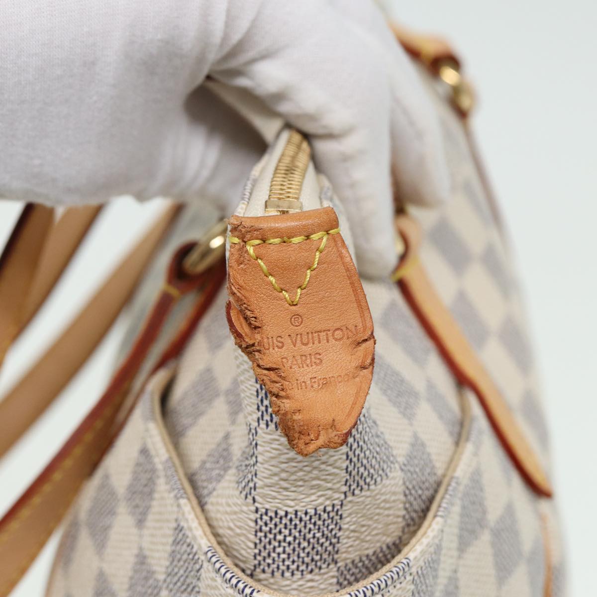LOUIS VUITTON Damier Azur Totally PM Tote Bag N41280 LV 81309