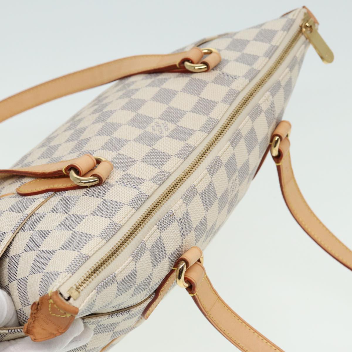 LOUIS VUITTON Damier Azur Totally PM Tote Bag N41280 LV 81309