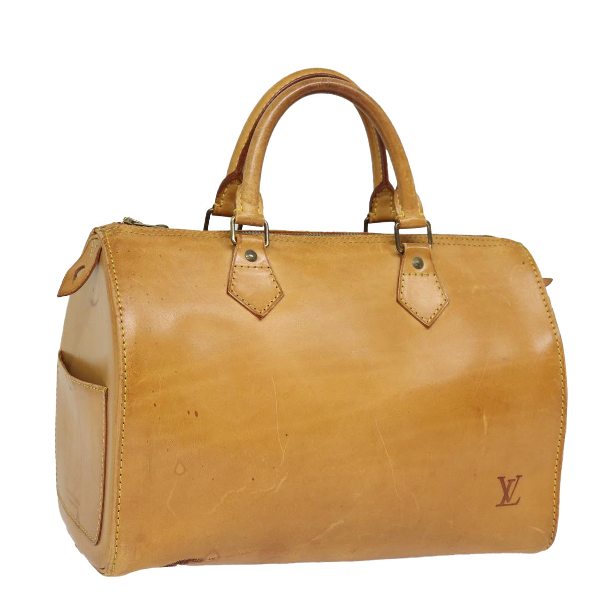 LOUIS VUITTON Nomad leather Speedy 30 Hand Bag Beige M85392 LV 81391