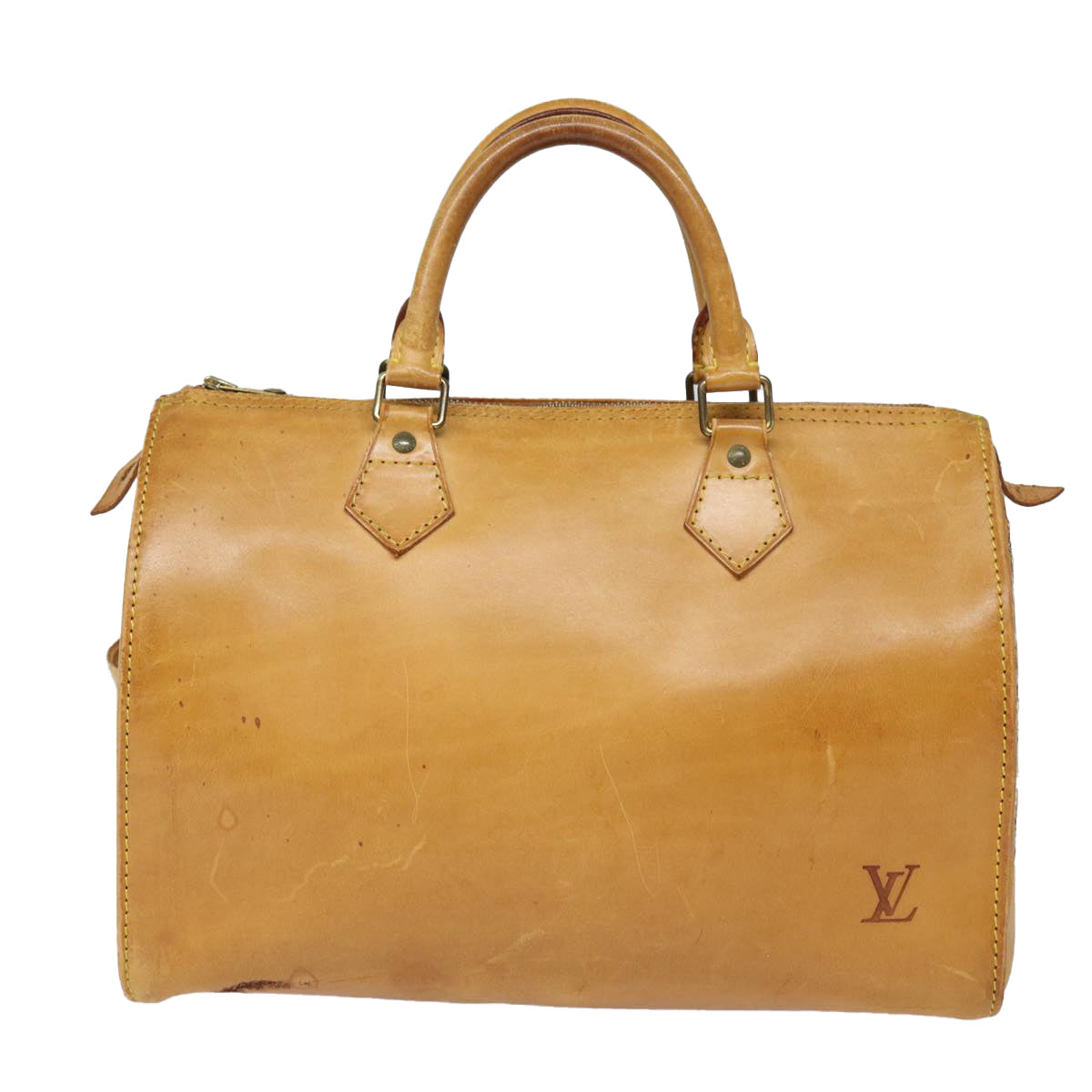 LOUIS VUITTON Nomad leather Speedy 30 Hand Bag Beige M85392 LV 81391