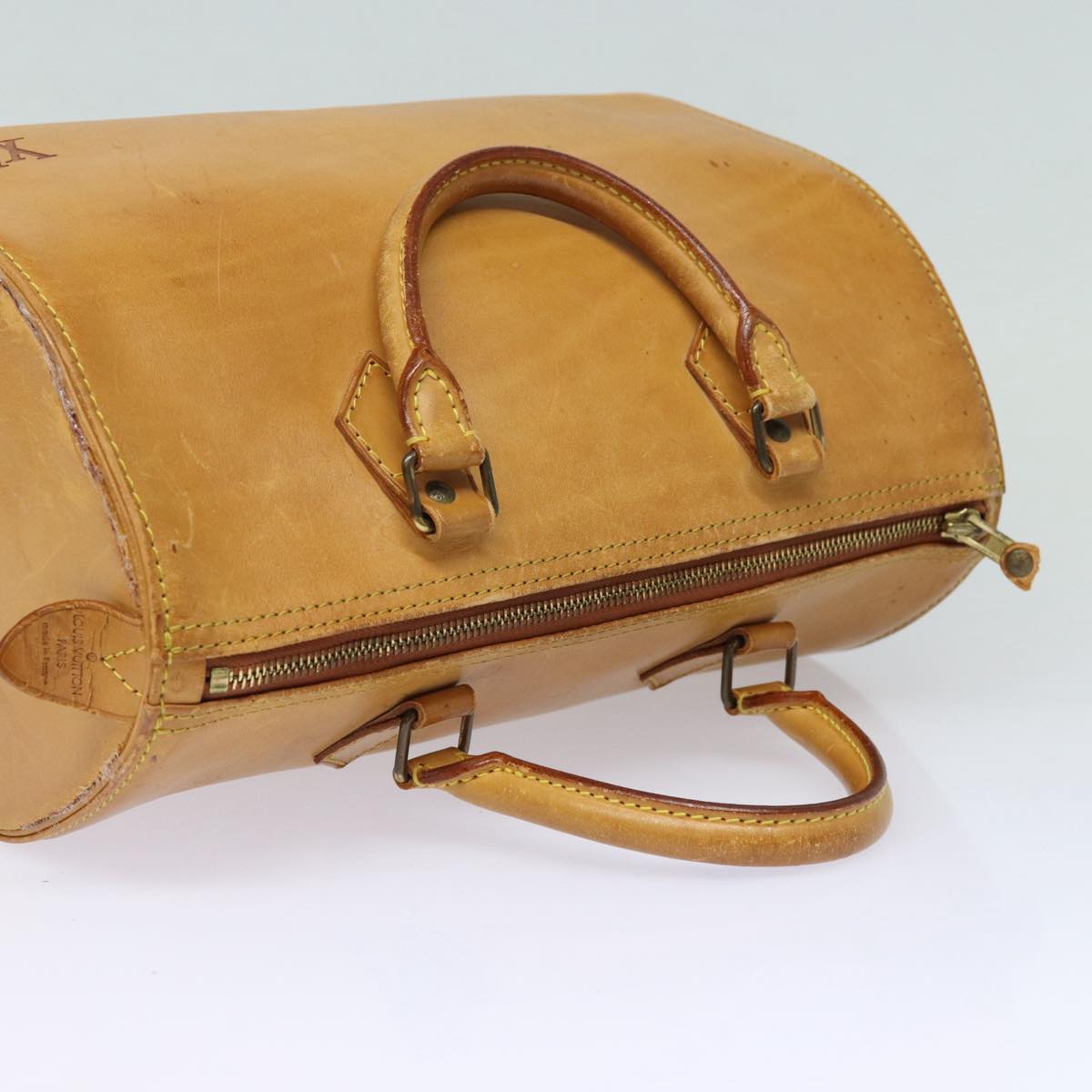 LOUIS VUITTON Nomad leather Speedy 30 Hand Bag Beige M85392 LV 81391