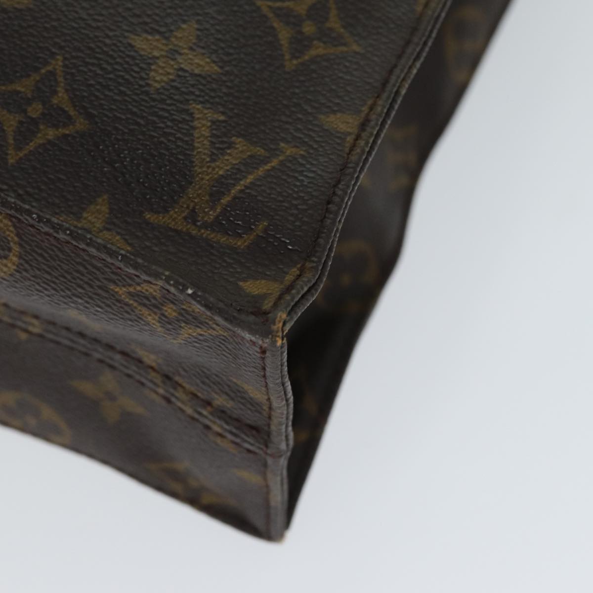 LOUIS VUITTON Monogram Sac Plat Hand Bag M51140 LV 81546