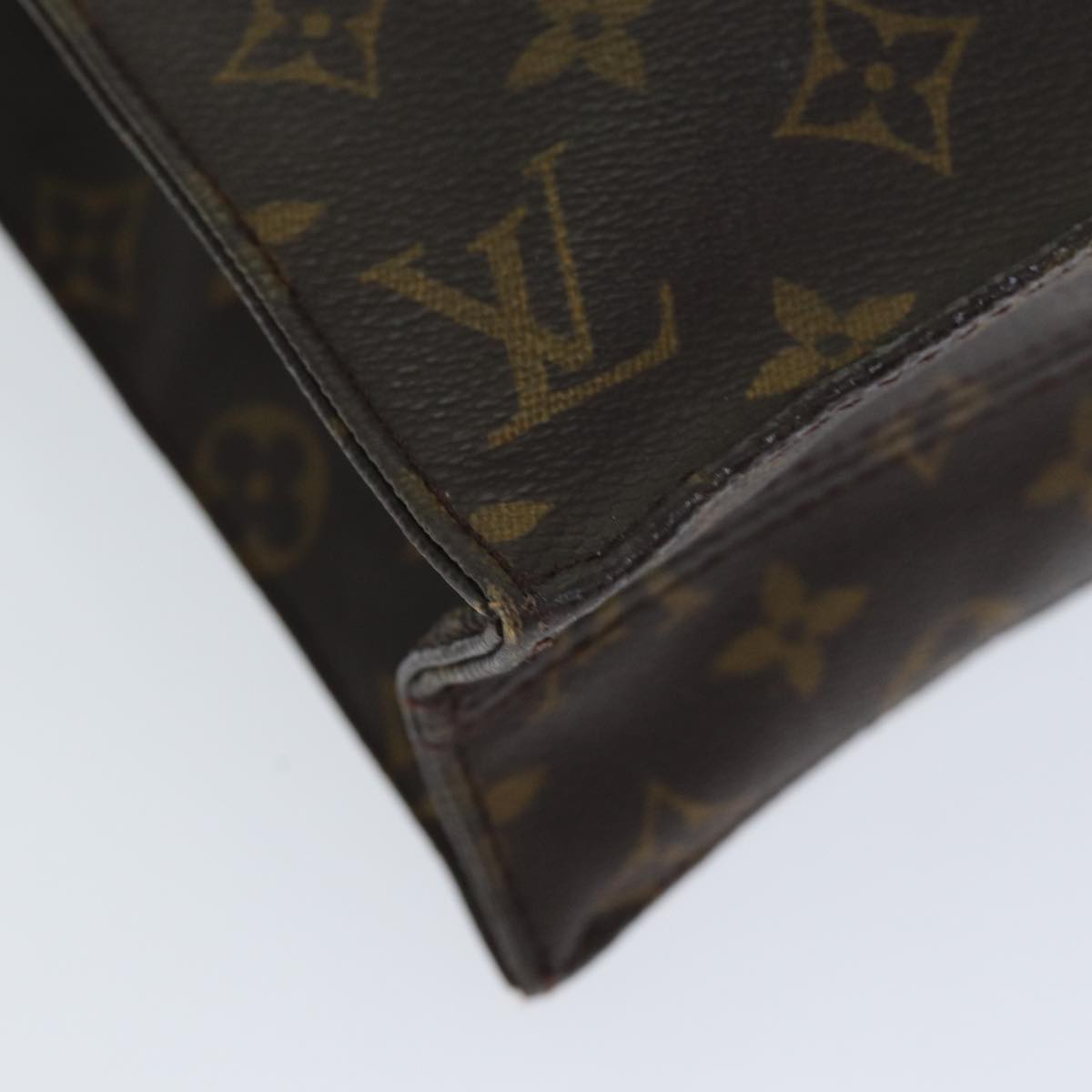 LOUIS VUITTON Monogram Sac Plat Hand Bag M51140 LV 81546