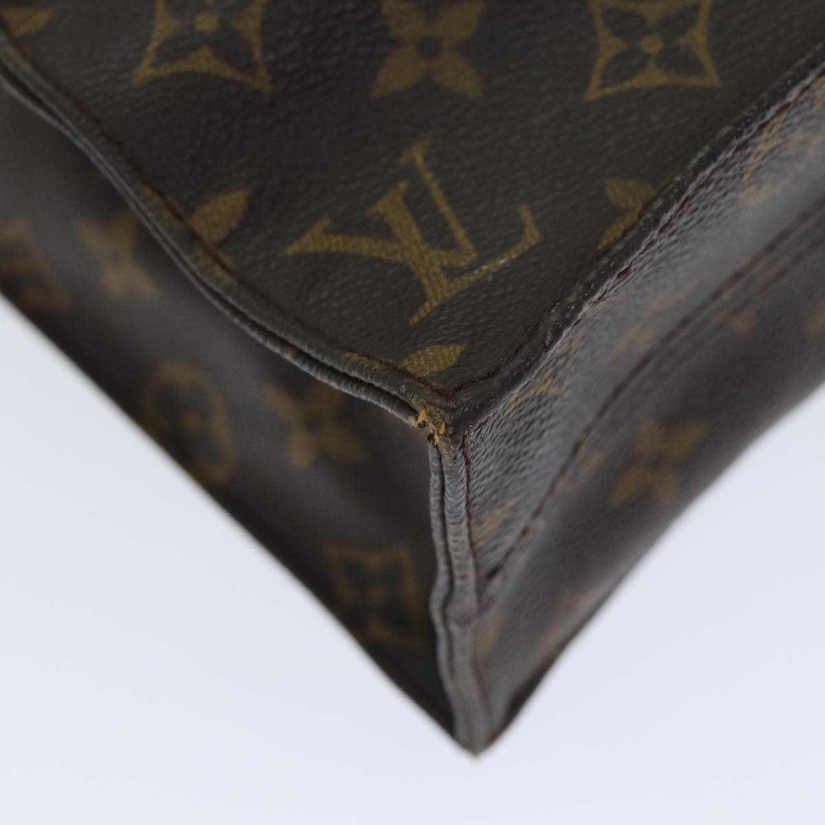 LOUIS VUITTON Monogram Sac Plat Hand Bag M51140 LV 81546