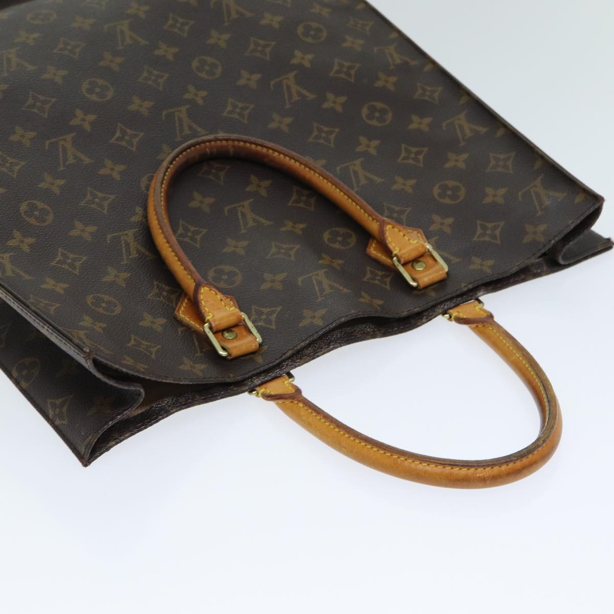 LOUIS VUITTON Monogram Sac Plat Hand Bag M51140 LV 81546