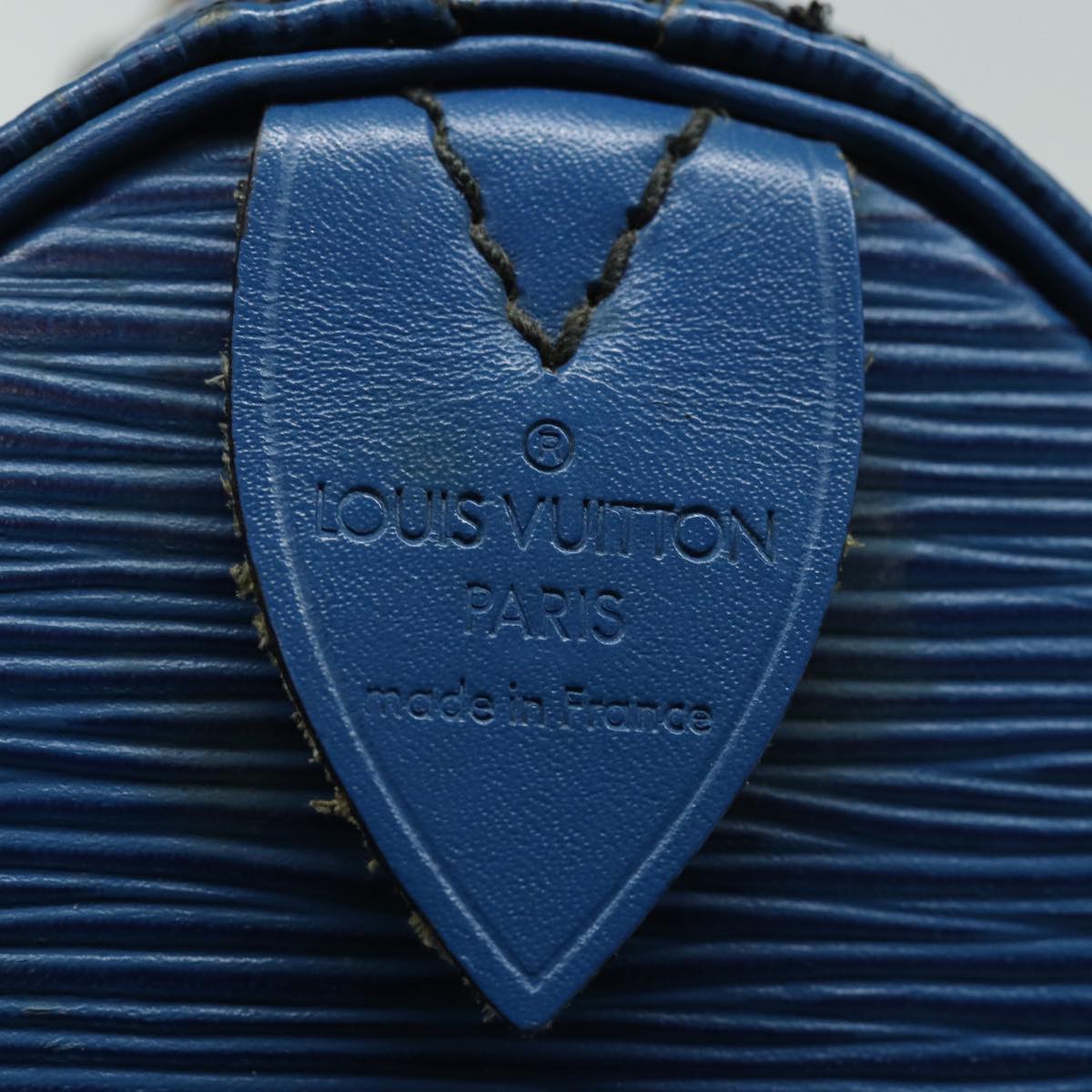 LOUIS VUITTON Epi Speedy 25 Hand Bag Toledo Blue M43015 LV 81576
