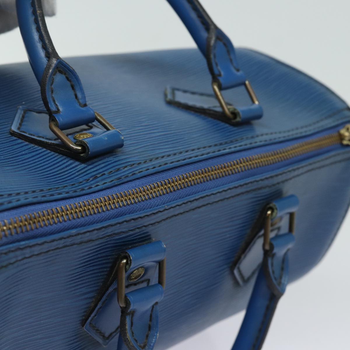 LOUIS VUITTON Epi Speedy 25 Hand Bag Toledo Blue M43015 LV 81576