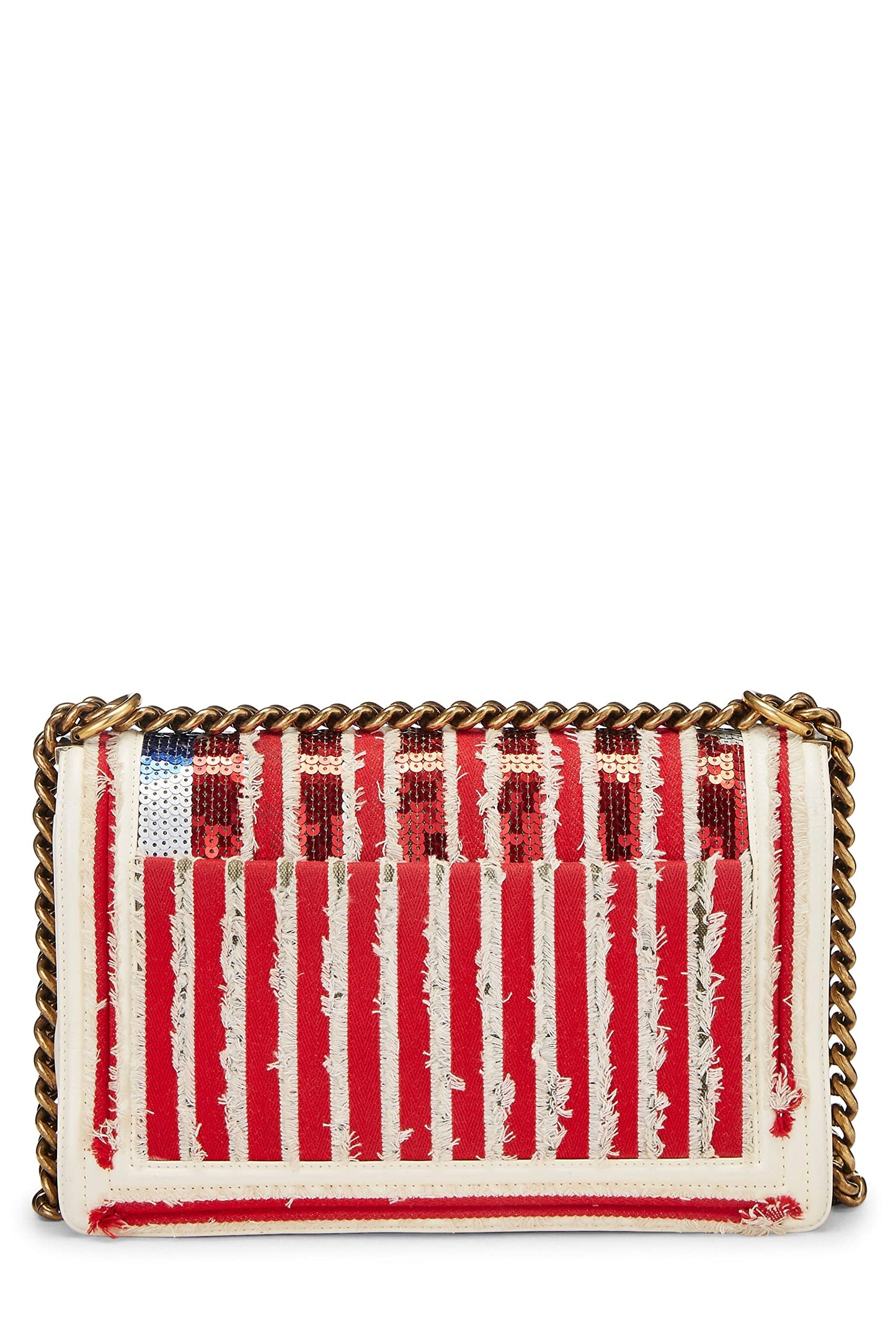 Chanel,  Paris-Cuba Red & Blue Sequin Boy Bag Medium, Multi