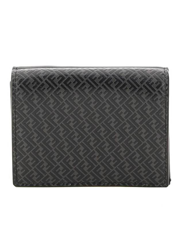 Luxury Fendi Micro FF Half Wallet Black
