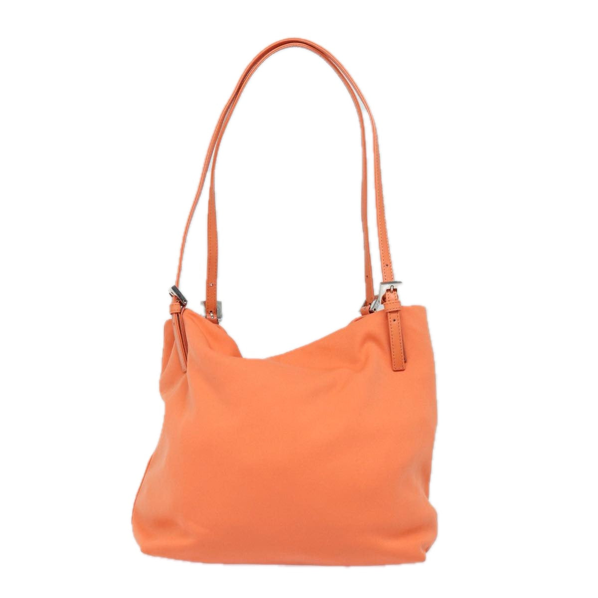 Luxury Fendi Mamma Baguette Shoulder Bag Nylon Orange81641