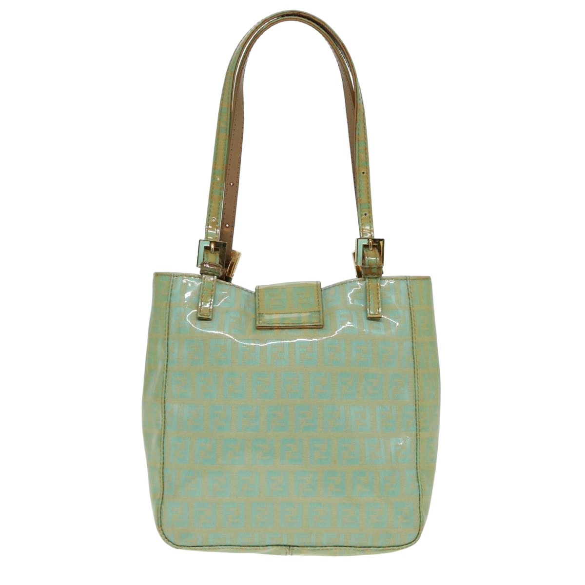 Luxury Fendi Zucchino Canvas Mamma Baguette Hand Bag Light Blue 2679581643