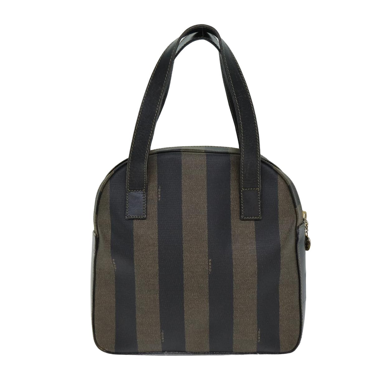 Luxury Fendi Pecan Canvas Hand Bag PVC Leather Brown Black81815