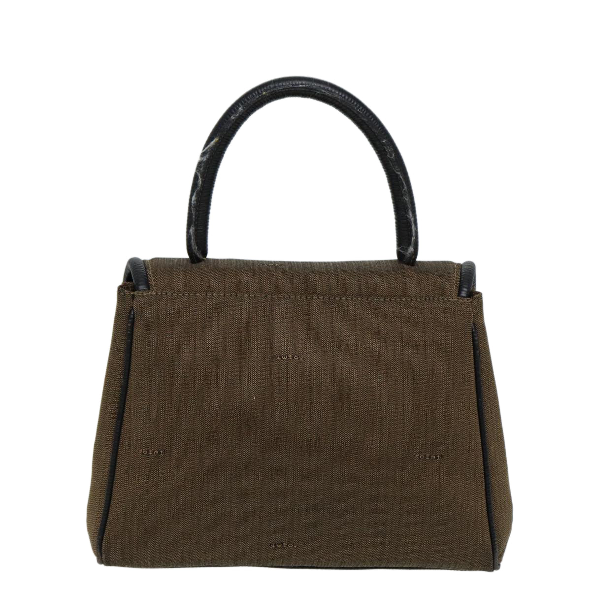 Luxury Fendi Pecan Canvas Hand Bag Brown Black81839