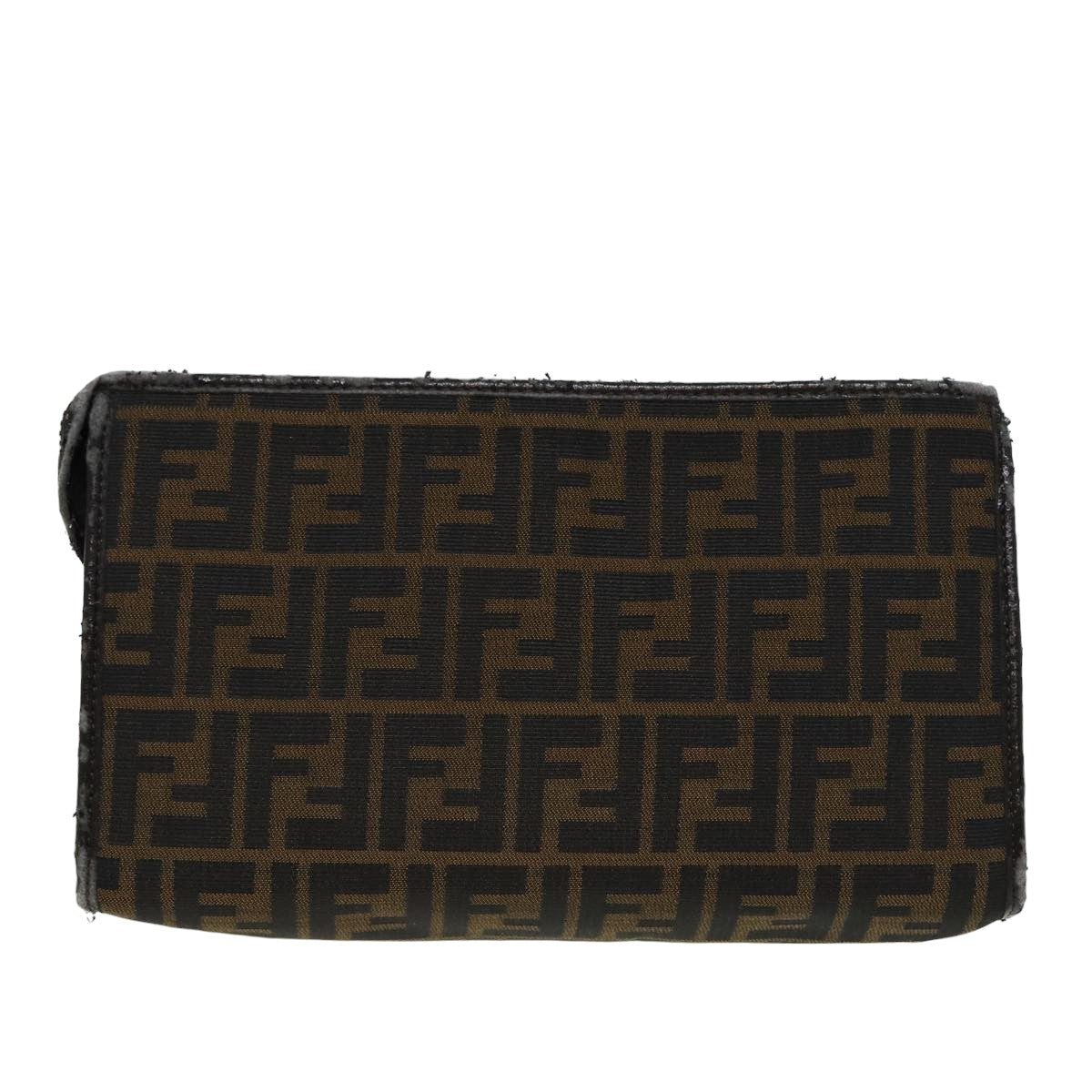 Luxury Fendi Zucca Canvas Clutch Bag Brown81841