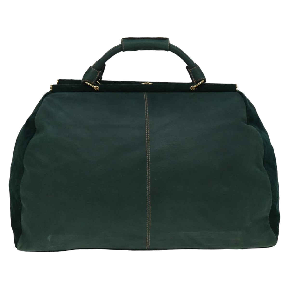 Luxury Fendi Boston Bag Leather Suede Green81893