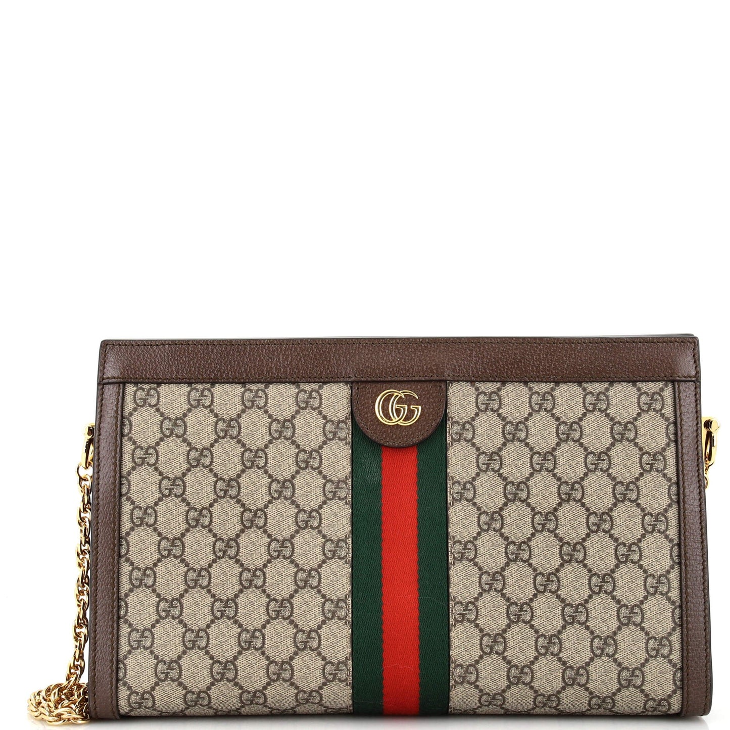 Luxury Gucci Trending 2025 Ophidia Chain Shoulder Bag GG Coated Canvas Medium