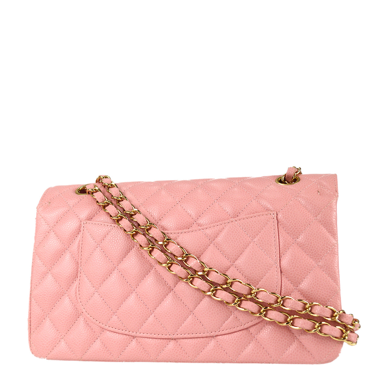 Luxury Chanel 2003-2004 Classic Double Flap Medium Pink Caviar
