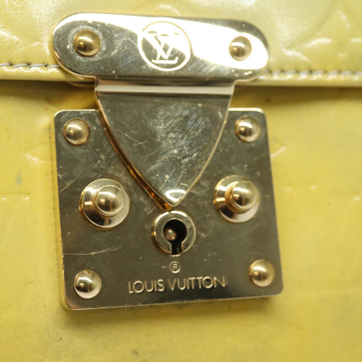 LOUIS VUITTON Monogram Vernis Spring Street Hand Bag Gris M91029 LV 81950