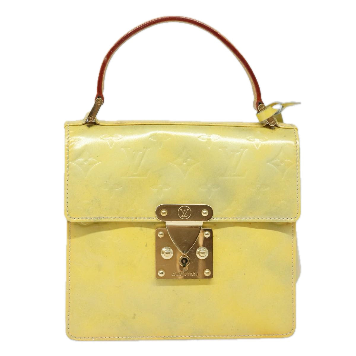 LOUIS VUITTON Monogram Vernis Spring Street Hand Bag Gris M91029 LV 81950
