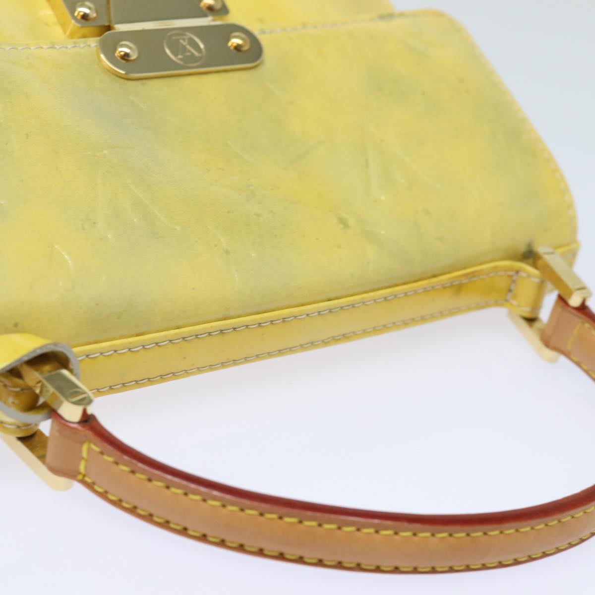 LOUIS VUITTON Monogram Vernis Spring Street Hand Bag Gris M91029 LV 81950