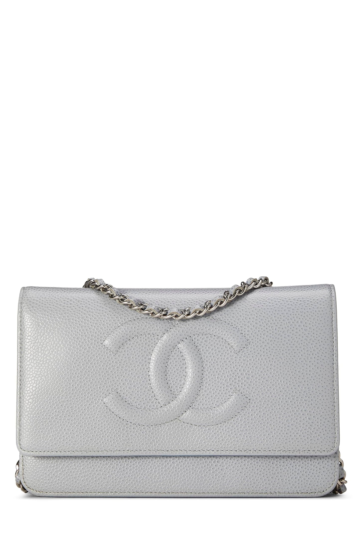Chanel,  Blue Caviar Timeless Wallet on Chain (WOC), Blue