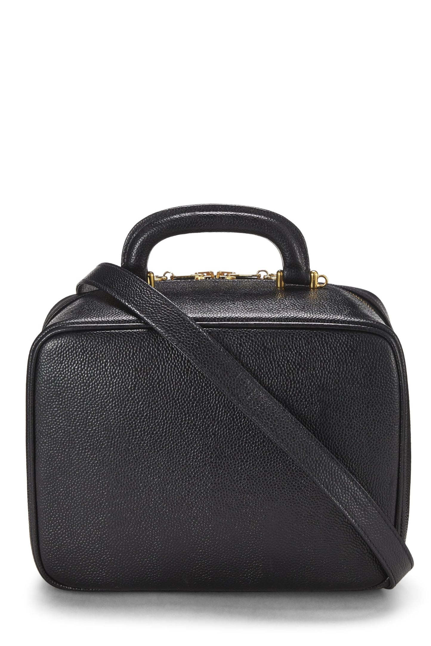 Chanel,  Black Caviar Lunch Box Vanity, Black