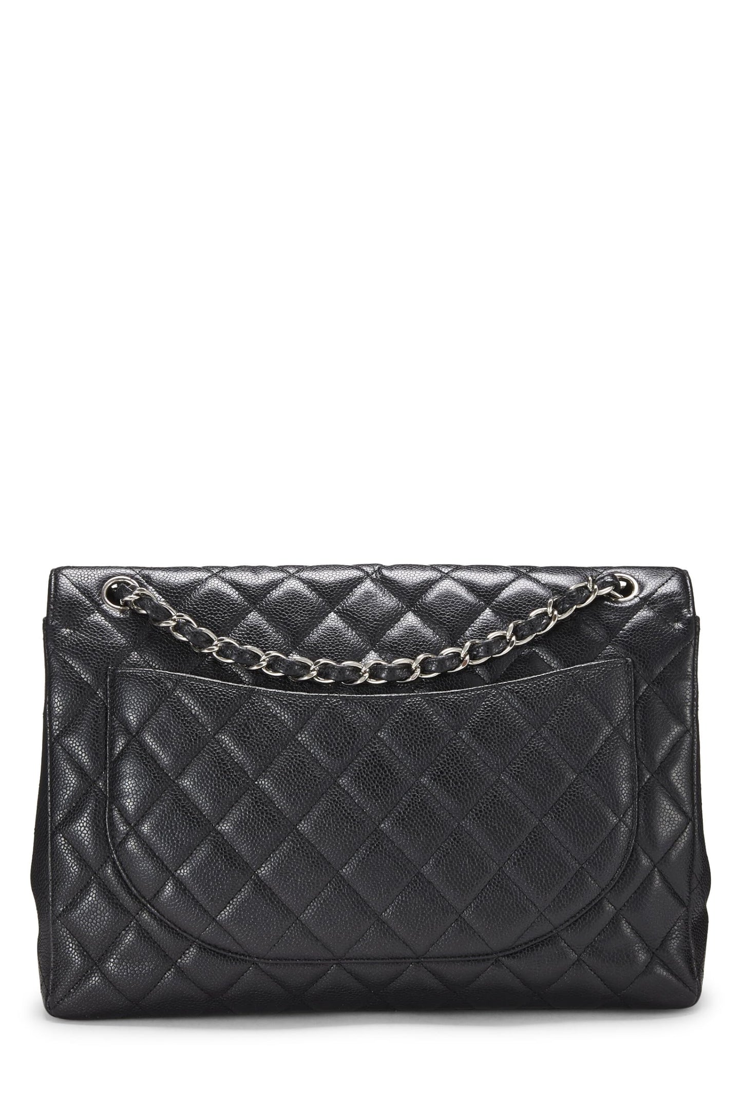 Chanel,  Navy Quilted Lambskin New Classic Flap Maxi, Navy