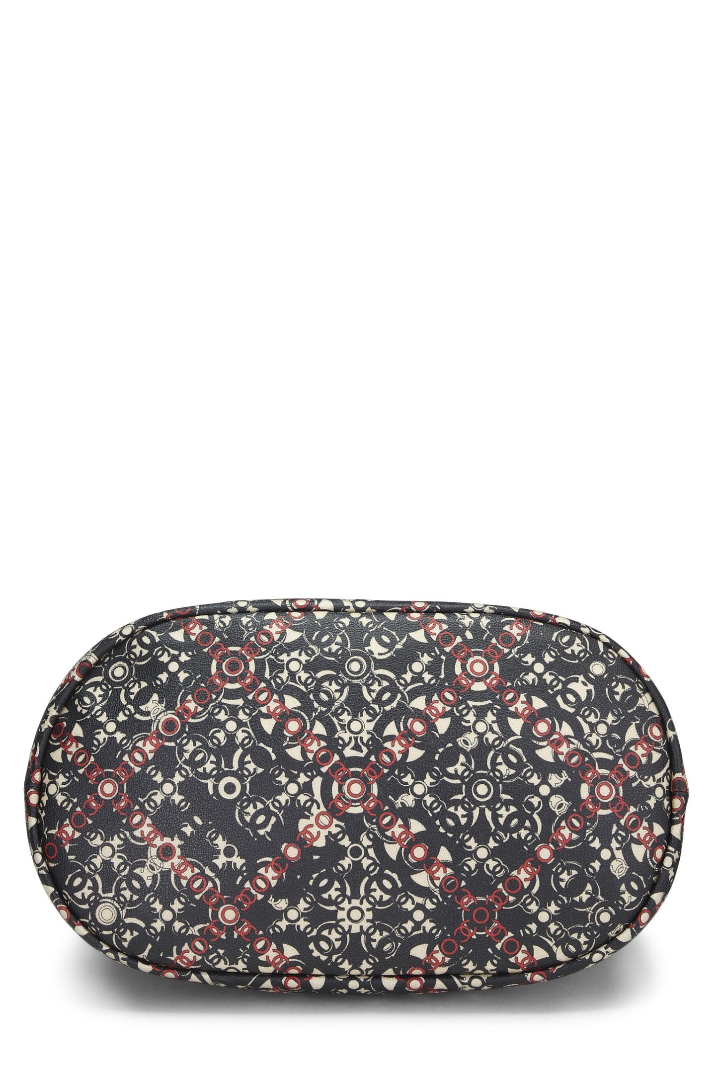 Chanel,  Black Coated Canvas Optic Coco Bowler Medium, Black